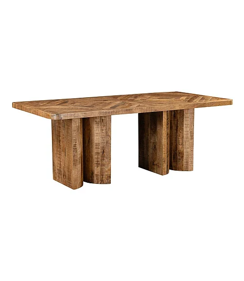Coast by DK Atelier Dining Table in Natural Chattered 12193