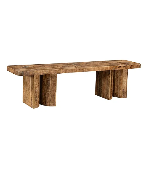Coast by DK Atelier Dining Bench in Natural Chattered 12194