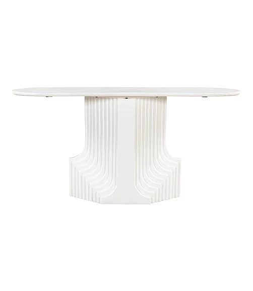 Coast by DK Cascade Console Table in White Wash 12201
