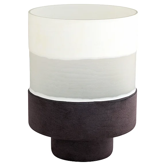 Cyan Design Mesa Vase in Cream in Black - Large 12203