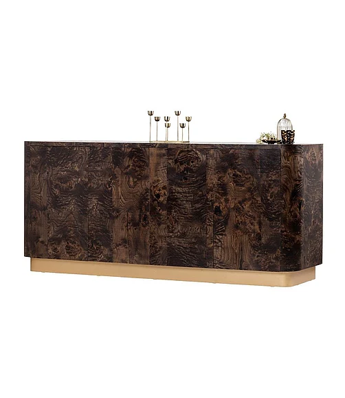 Coast by DK Echelon 4 Door Sideboard In Antique Brass Iron in Natural 12214