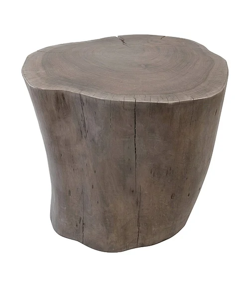 Coast by DK Kellan Stump Stool With Glass Top in Natural 12239