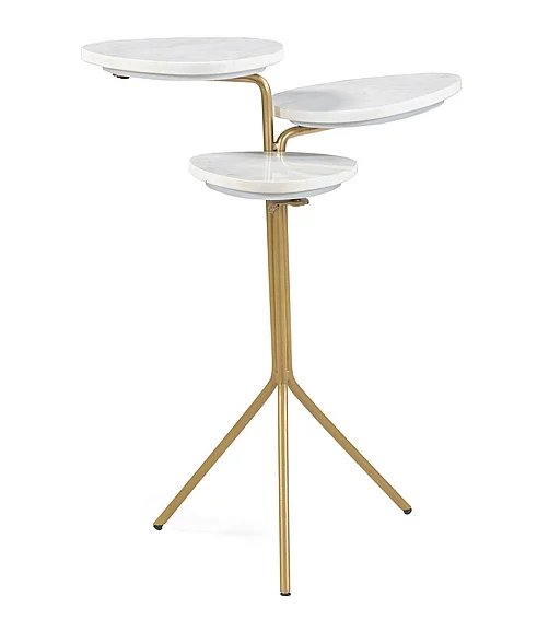 Coast by DK Trinity Accent Table in Brass 12256