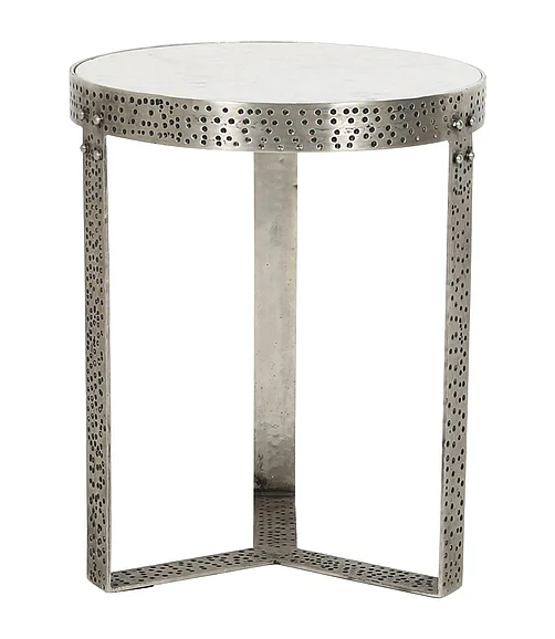 Coast by DK Castello End Table in Nickel Antique 12258