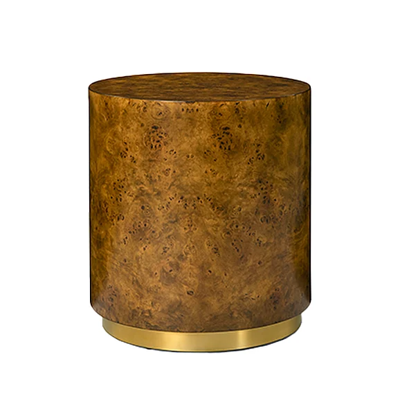 Oliver Home Regis Side Table in Rustic Burl 1226-22