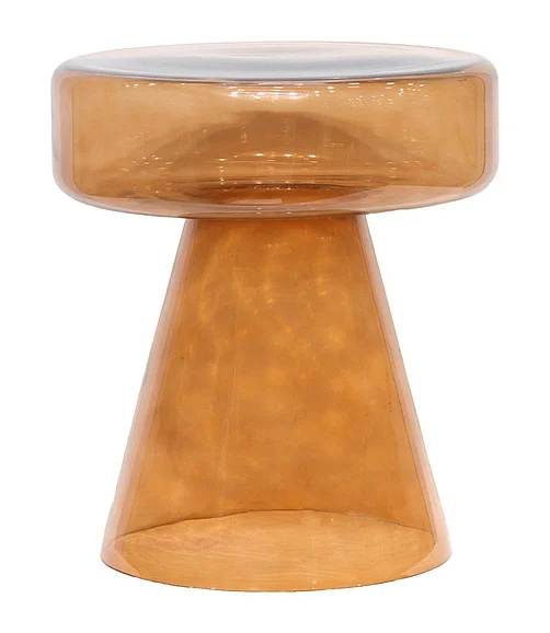 Coast by DK Briar Amber Glass Table 12276