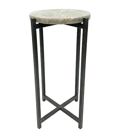 Coast by DK Marlow Agate Side Table in Black/Natural 12288