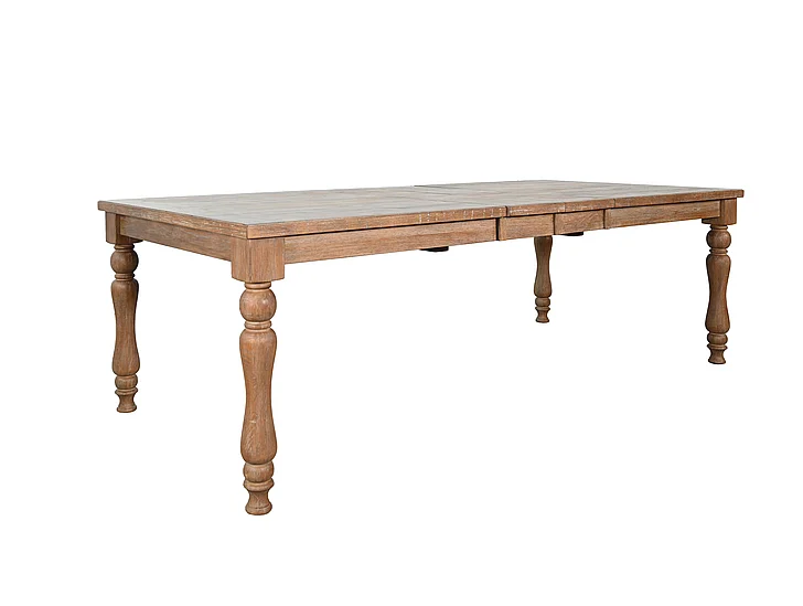 Sunny Designs Sierra Sierra Rectangular Extension Dining Table with Turned Legs in Amber 1228AM