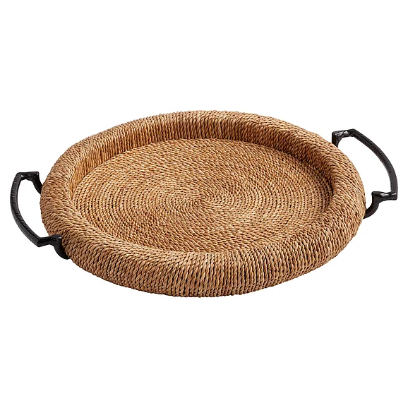 Cyan Design Montego Tray - Small in Natural|Matte Black 12291