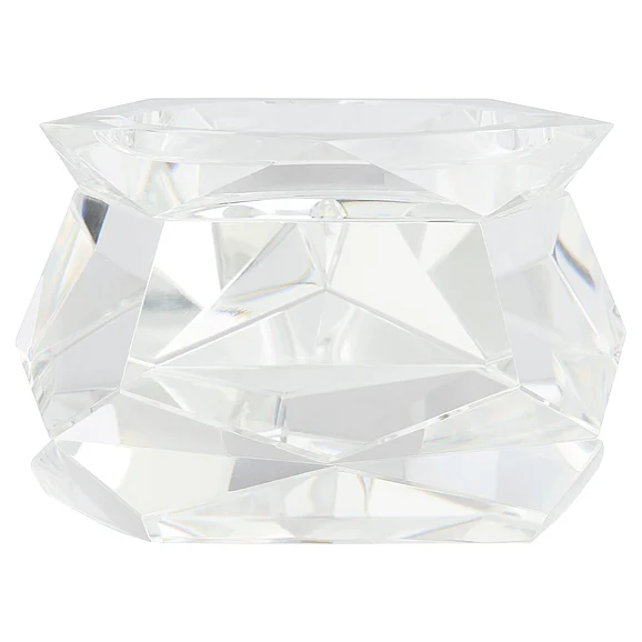 Cyan Design Faceted Pillar Candleholder - Small in Clear 12296