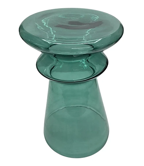 Coast by DK Virex Teal Glass Side Table 12299