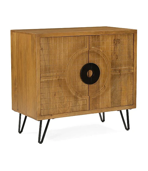 Coast by DK Orbit 2 Door Cabinet in Metal Black Powder Coated Mat 12300
