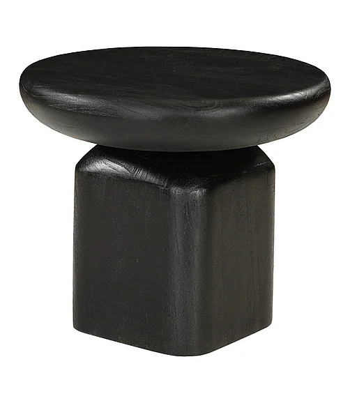 Coast by DK Kairo Side Table in Black Sandblast 12310