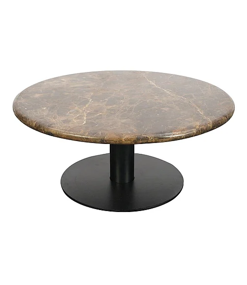 Coast by DK Aventura Marble Coffee Table & Iron in Brown 12320