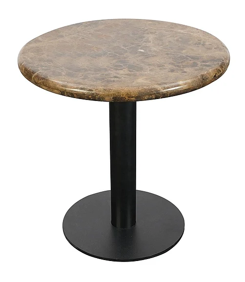 Coast by DK Aventura Marble Side Table & Iron in Brown 12321
