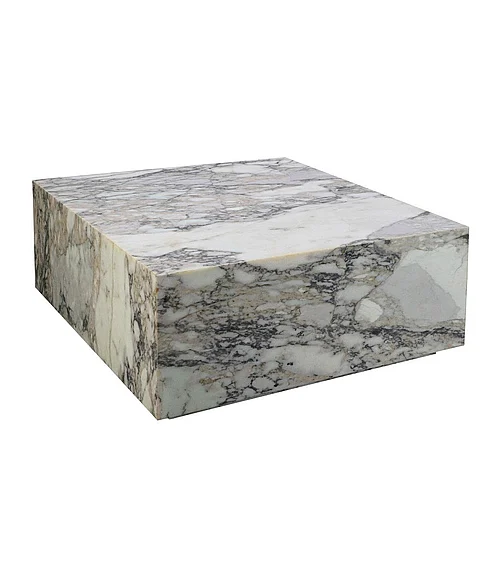 Coast by DK Montoro Marble Coffee Table With Wheel in Natural 12322