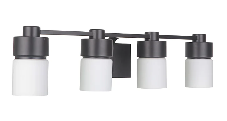 Craftmade District 4 Light Vanity in Flat Black 12331FB4