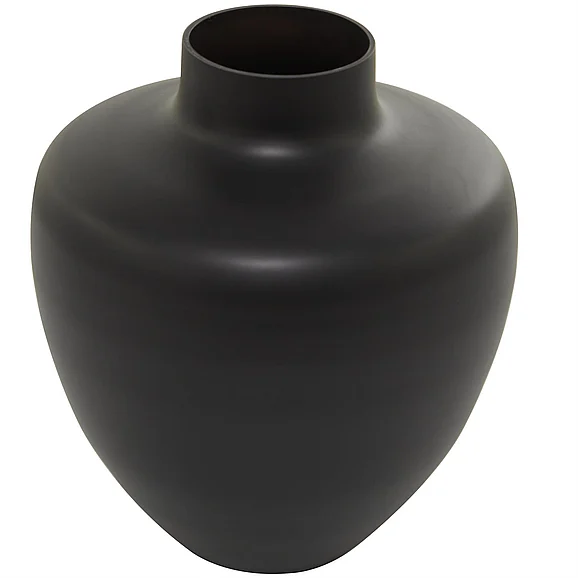 UMA Glass Decorative Vase in Black 12358