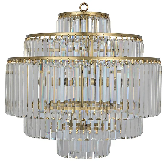 Noir Furniture Quintus Chandelier in Metal with Brass LAMP727MB CLOSEOUT