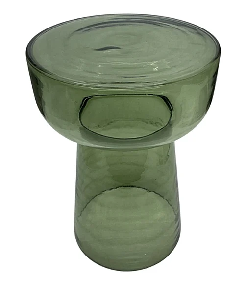 Coast by DK Keegan Classic Green Glass Side Table 12405