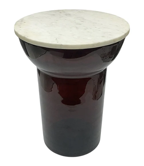 Coast by DK Novelle Melot Glass Side Table 12407
