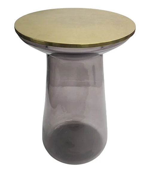 Coast by DK Alcott Purple Smoke Glass Side Table 12408