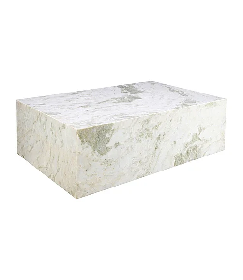 Coast by DK Verdane Plinth Coffee Table in White & Green 12430