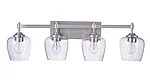 Craftmade Stellen 4 Light Vanity in Brushed Polished Nickel 12430BNK4