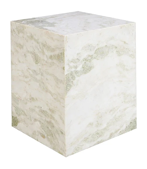 Coast by DK Verdane Plinth Side Table in White & Green 12431