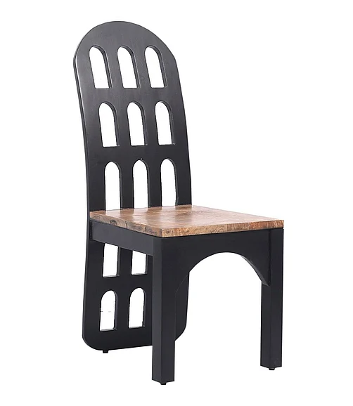 Coast by DK Rialto Dining Chair-2 Pc/Ctn in Black + Walnut 12437