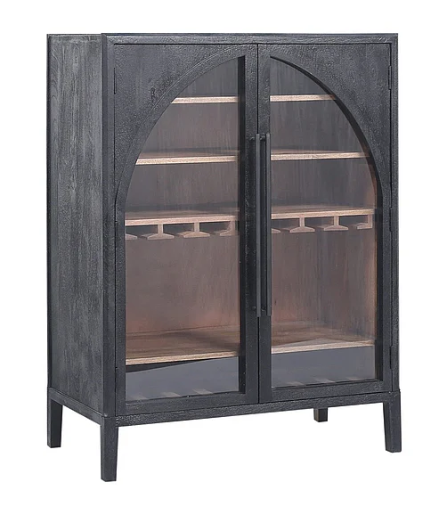 Coast by DK Otto Bar Cabinet in Black+Sandblast 12440
