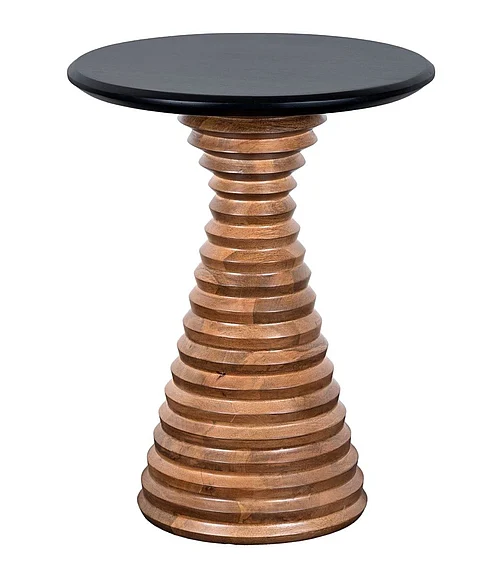 Coast by DK Orson Side Table Mango Wood in Black Top And Light Honey 12450