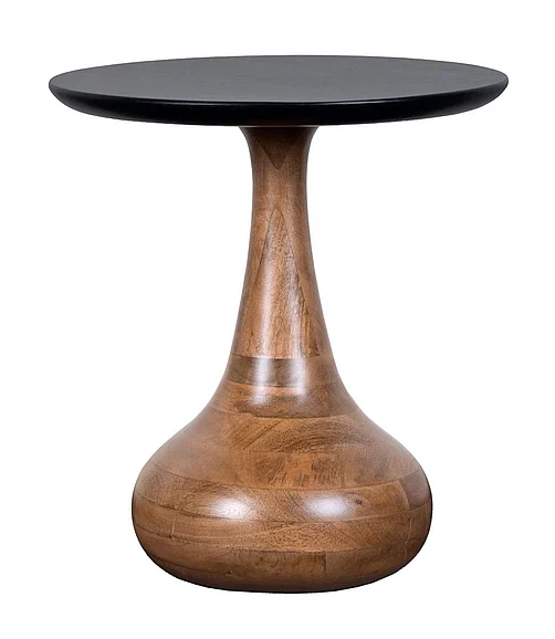 Coast by DK Varo Side Table Mango Wood in Black Top And Light Honey 12451