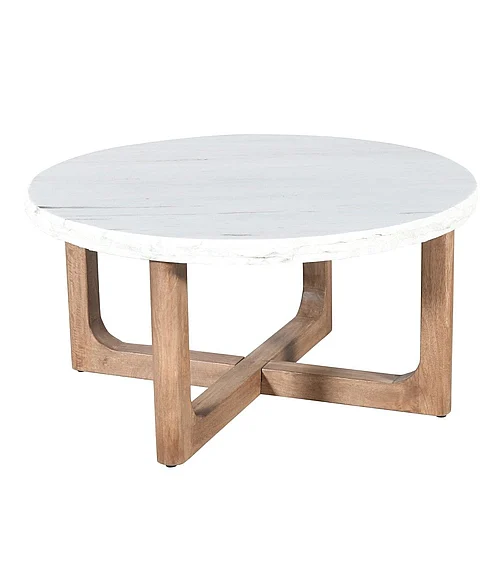 Coast by DK Caspian Live Edge Marble Coffee Table60Mm Bases in Nara 12456
