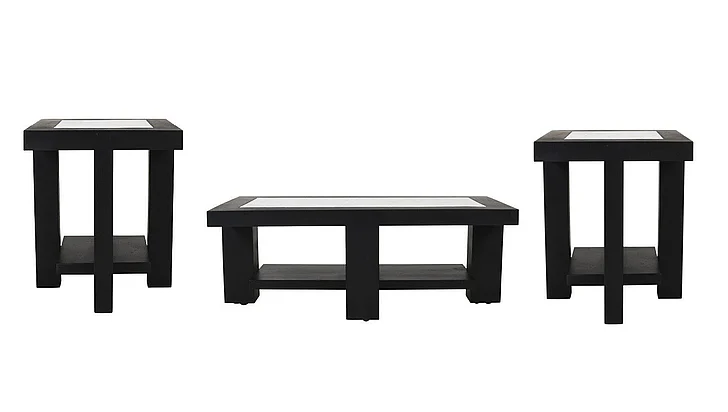 Coast by DK Hudson 3pc Occasional Living Room Set in Black