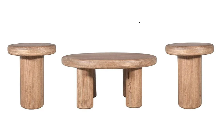 Coast by DK Loma 3pc Occasional Living Room Set in Nara