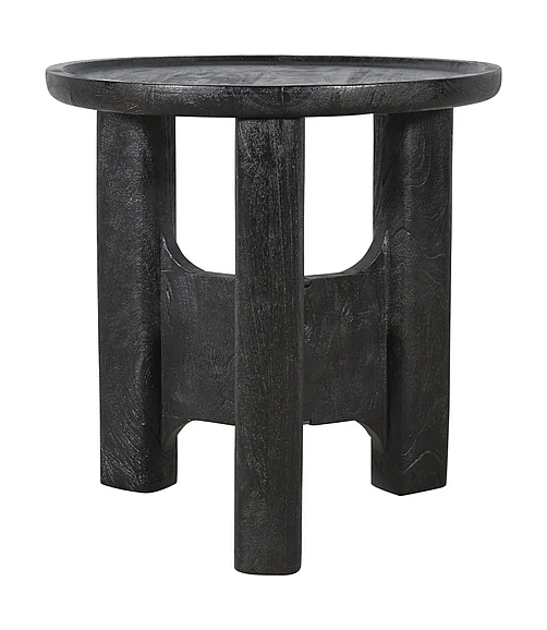 Coast by DK Boden Wooden Side Table in Black Sandblast 12469