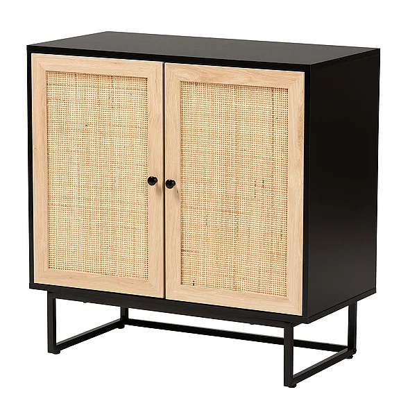 bali & pari Declan Espresso Brown and 2-Door Storage Cabinet 12472
