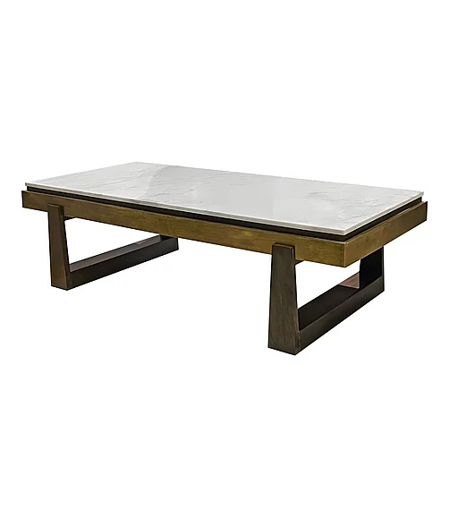 Coast by DK Bennett Coffee Table in Brass & Walnut 12487