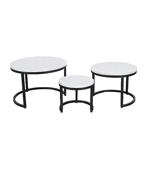 Coast by DK Fenwick 3Pc Centre Table in White Antique 12491