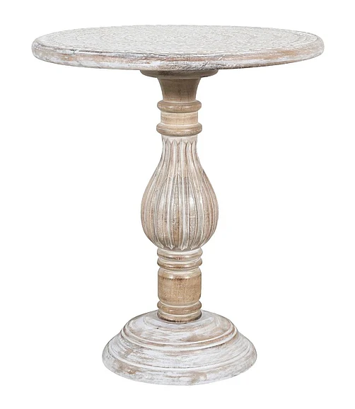 Coast by DK Winfield Folding Table in White Antique 12495