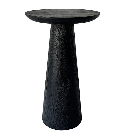 Coast by DK Tolland Side Table Mango Wood in Blacl Sandblasted 12499