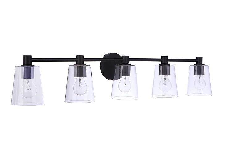 Craftmade Emilio 5 Light Vanity in Flat Black 12642FB5