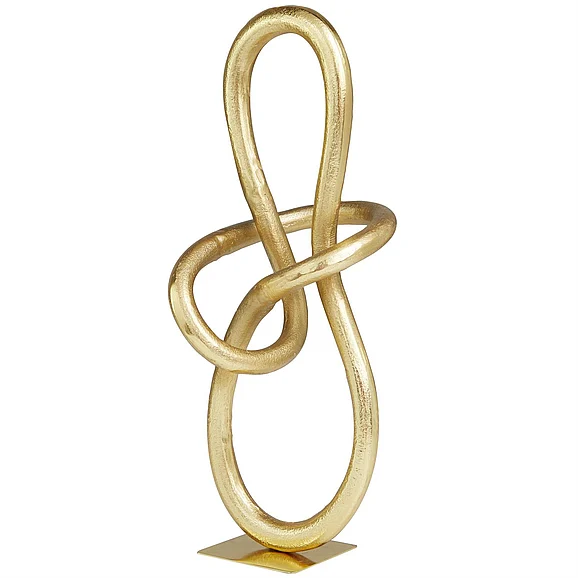 UMA Gold Aluminum Metal Abstract Decorative Sculpture, 7" x 5" x 15" | 12682 CLOSEOUT