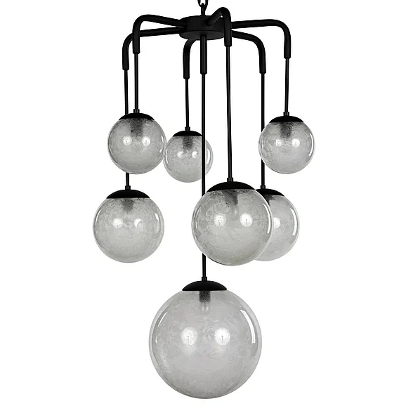 Noir Furniture Artemis Chandelier in Steel with Black LAMP762MTB