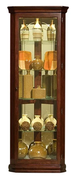 Pulaski Victorian Cherry Corner Curio 20205