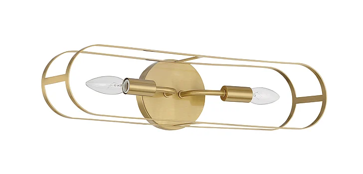 Craftmade Mindful 2 Light Linear Sconce in Satin Brass 12820SB2 CLOSEOUT