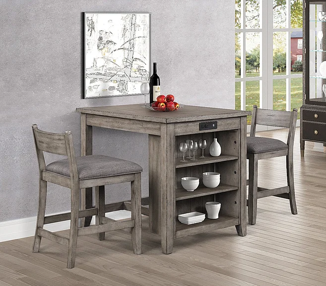 Emma Mason Signature Rosebridge Storage End Gathering Table in Rustic