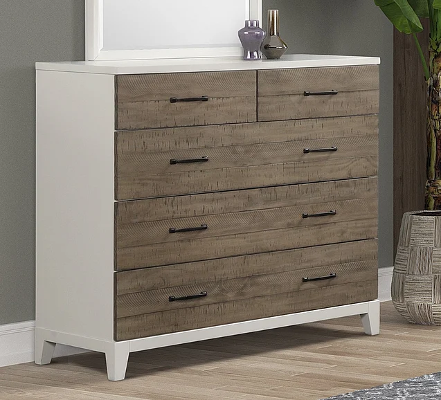 Emma Mason Signature Coastal Edge Dresser in Taupe/White