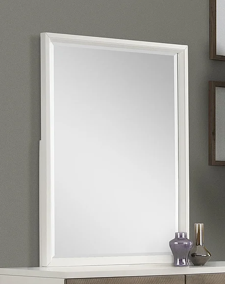 Emma Mason Signature Coastal Edge Small Mirror in Taupe/White